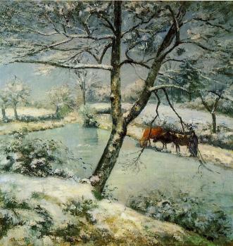 卡米耶 畢沙羅 Winter at Montfoucault 卡米耶 畢沙羅 Winter at Montfoucault